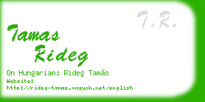 tamas rideg business card